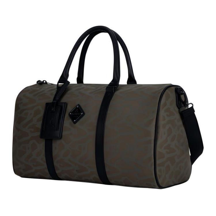 Jordan Logo Crackle Polyester Fitness Travel Duffel Bag Unisex Bags Beech-Green JD2433019AD-003