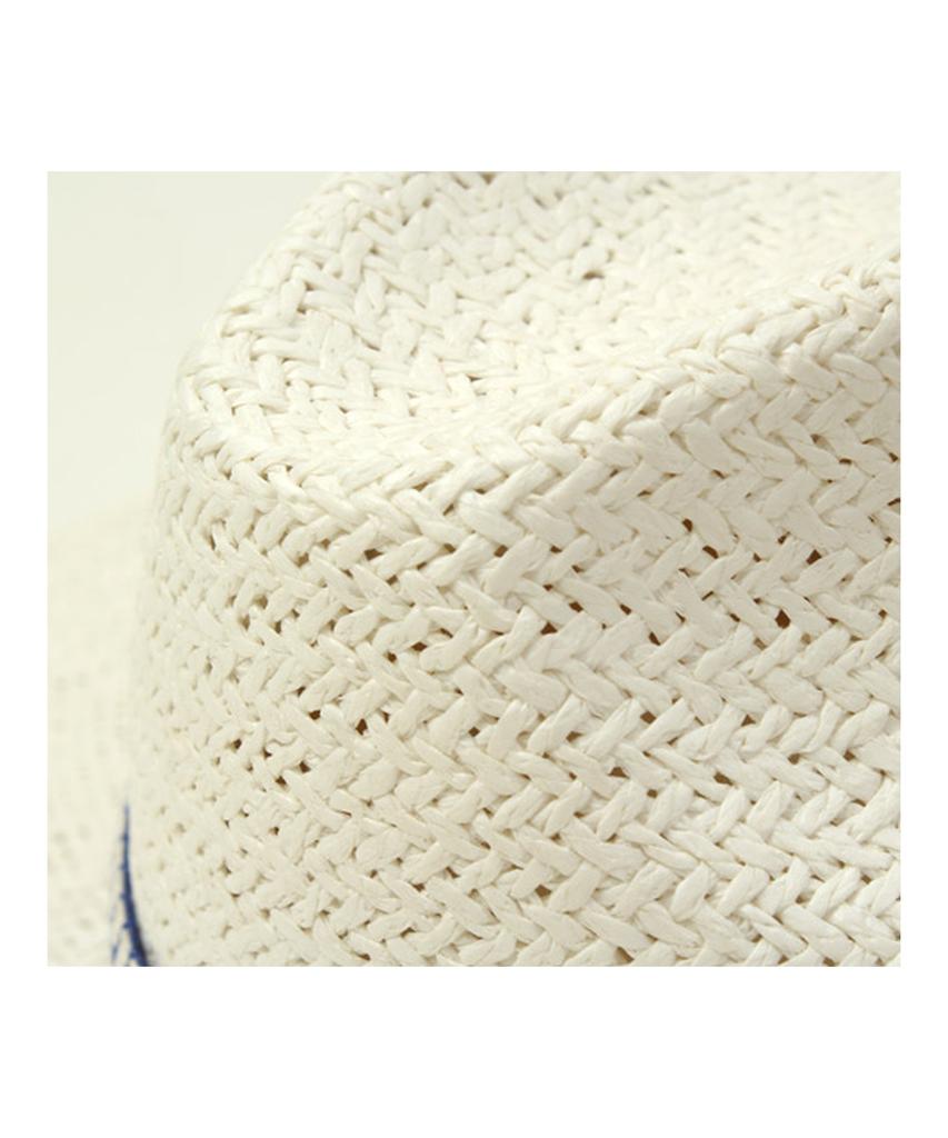 Yunibeosyeolkemiseuteuli Blue Mono Line Swing White Fedora Summer Fedora