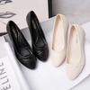  women cute pointed toe spring slip on wedge heel shoes lady casual elegant comfort spring summer heel shoes ab794