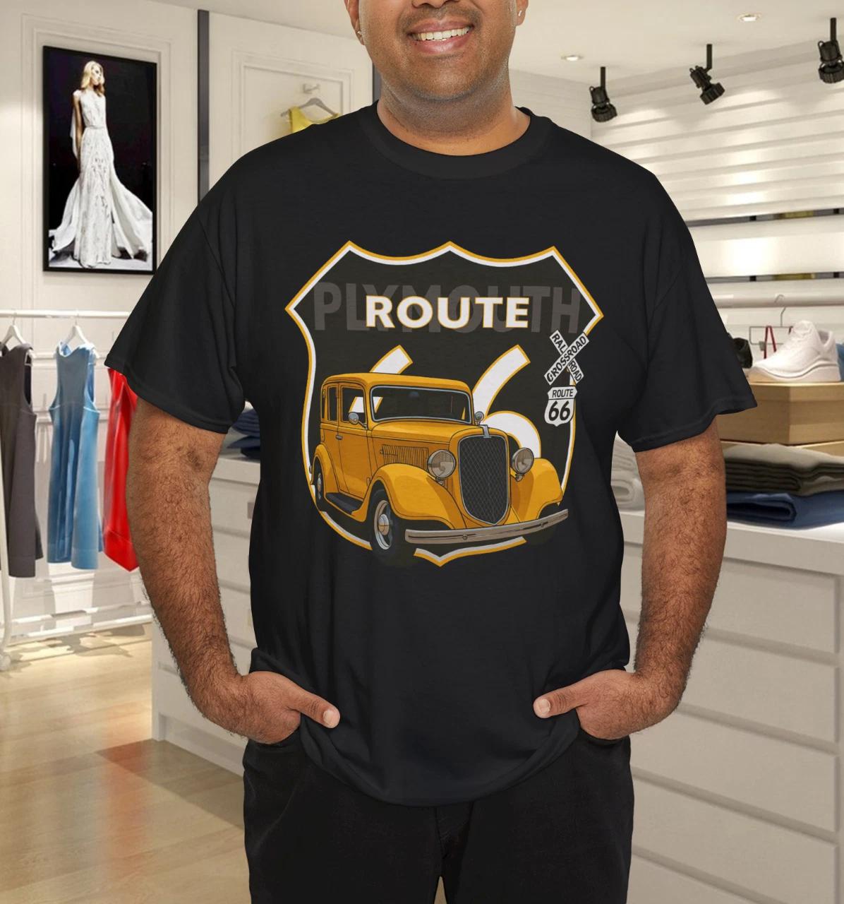 

1934 Plymouth Chrysler Mopar Hotrod US Route 66 T-Shirt S