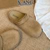 Cowhide Version Thick-soled Bag Head and Half Slippers for Women To Wear Autumn New One-pedal Lazy Single Shoes
