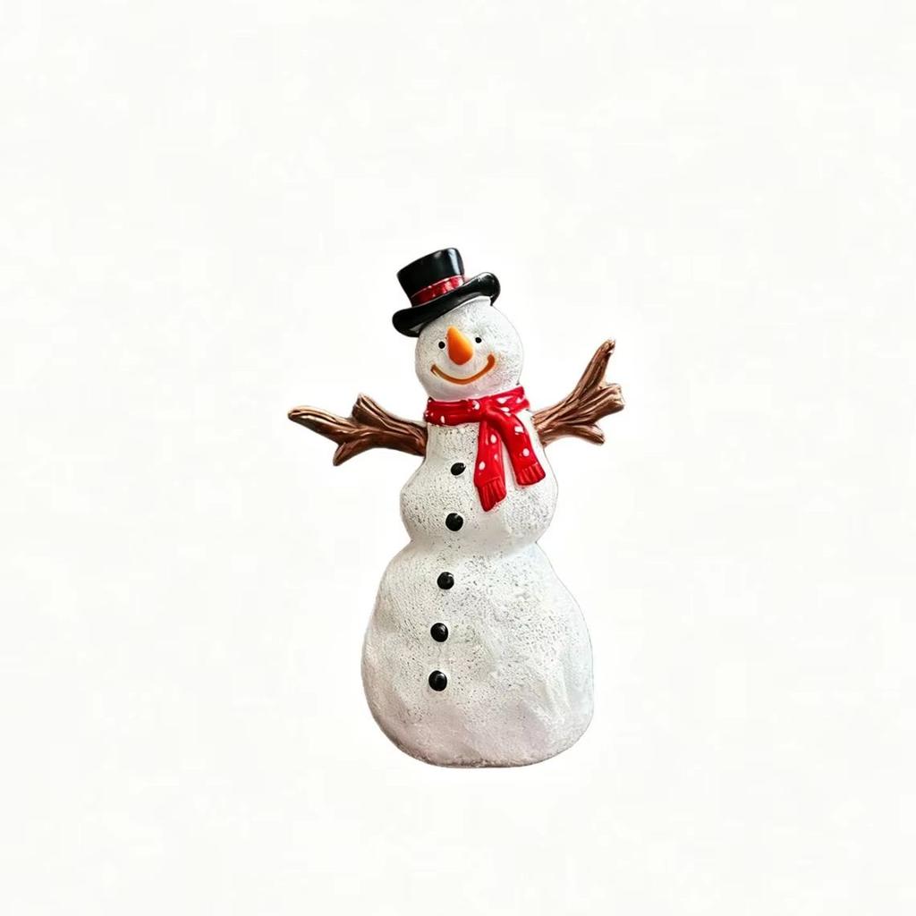 Christmas hat snowman creative resin ornament, home desktop Christmas theme decoration small items, Christmas good items