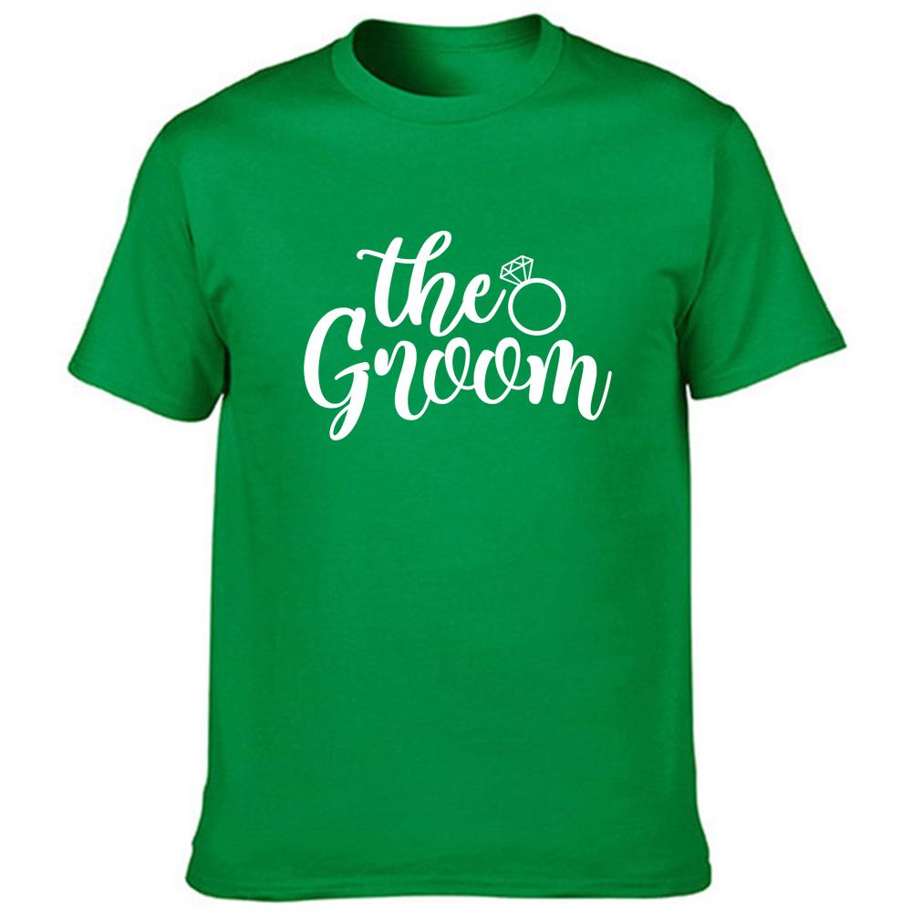 The Groom Print Men S Graphic Tees Harajuku Bridegroom Wedding Party Groom Team Short Sleeve T