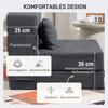 Floor Sofa, Upholstered Couch, Convertible Into Mattress, Foam, Cushion, Dark Grey