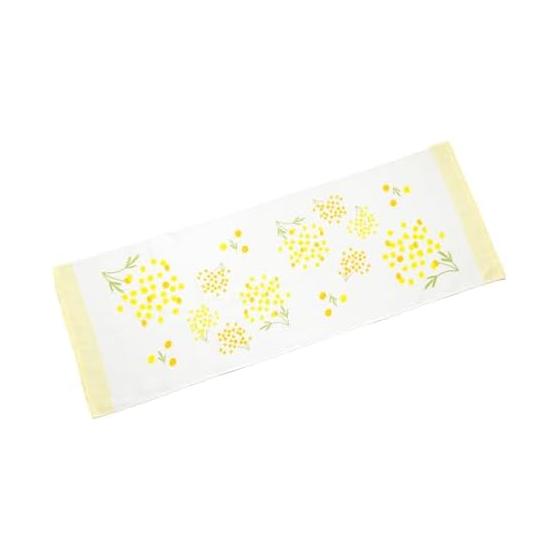 Muko Towel Pela Face Towel Gauze Towel Made in Japan Senshu Towel Thin Quick Drying Printed Towel to Color Your Life 1 Piece Mimosa