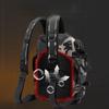 Nylon Fishing Backpack Bag Waterproof Large Capacity Fishing Tackle Storage Bag Grey/Black Double Layer Outdoor Shoulder Bag
