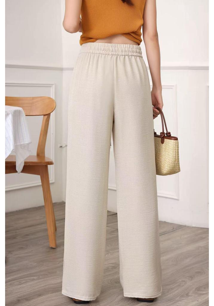 2026 Women's Summer Tencel Stretchy Straight-Leg Casual Pants for Middle-Aged Mothers