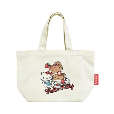 K Company Sanrio Charaktere Canvas Mini-Tragetasche Hello H19 x B30 x T10cm Tasche, Kitty, CHM4-KT,