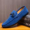 Single Shoe Low Cut Men's Comfortable Leather Shoes with Soft Soles, Casual Loafers