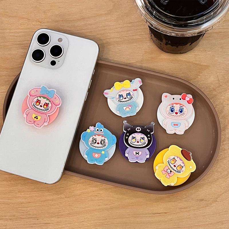 Phone Airbag Holder: New Ins Style, Cute, Foldable, Retractable, Compatible with Apple, Huawei, Xiaomi Desktop