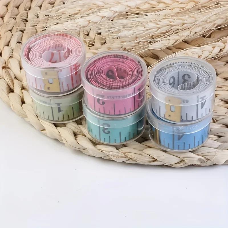 150cm/60" Tape Measure Body Measuring Ruler Sewing Tailor Soft Flat Sewing Ruler Meter Sewing Measuring Tape Random Color