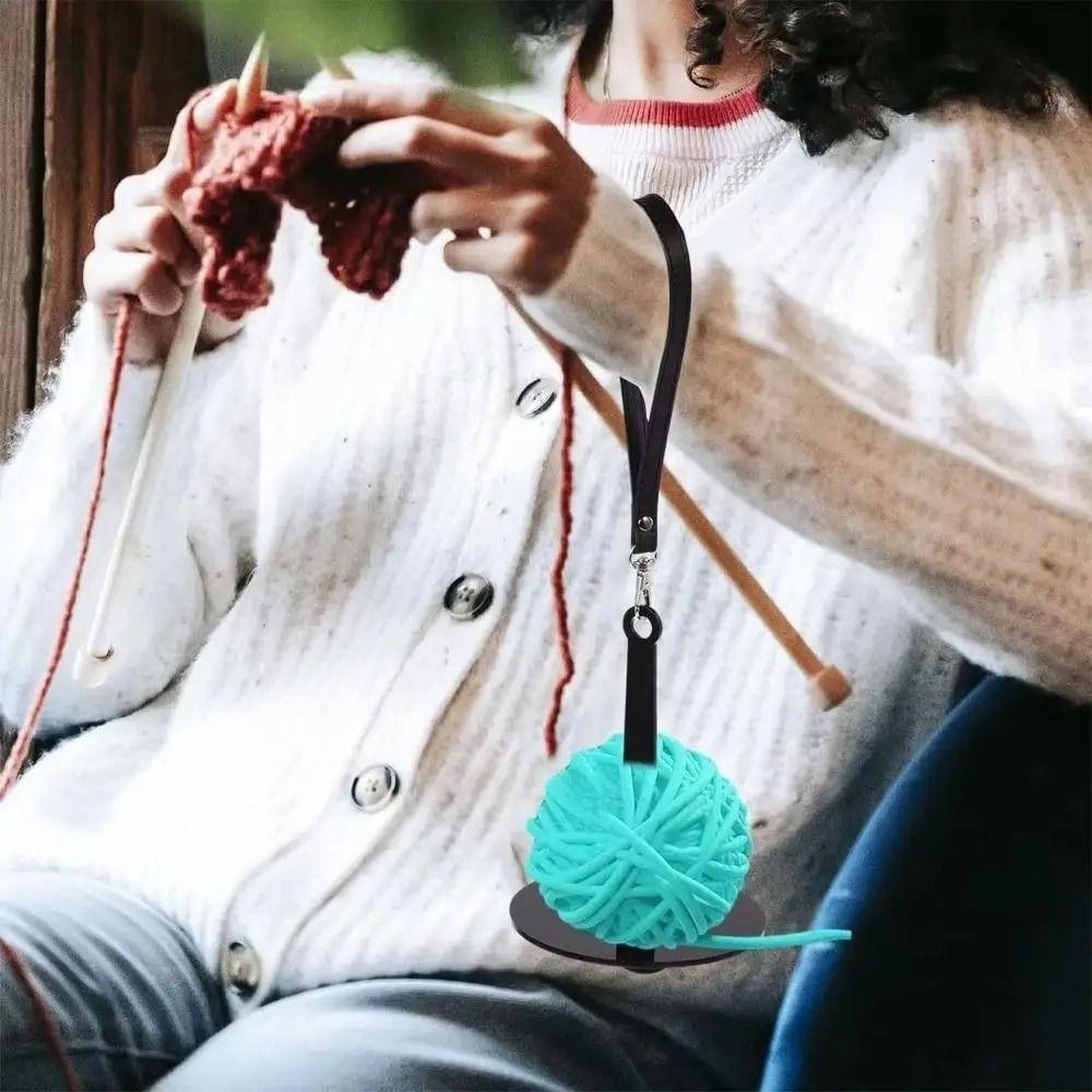 with Wrist Strap Acrylic Yarn Ball Stand Portable Wool Ball Winder  Crochet Accessories