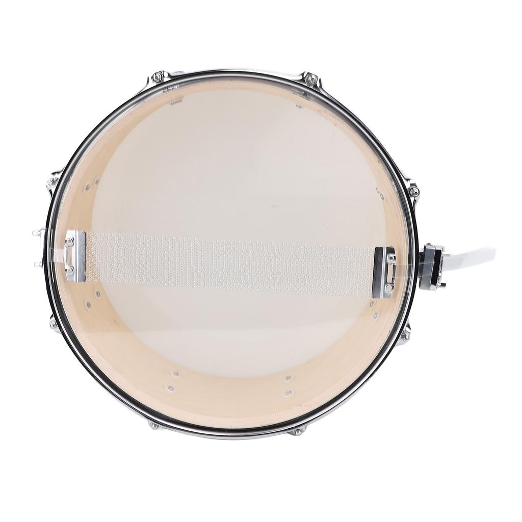 Snare Drum Kit 14in 8 Lug White PET Drumheads Drum with Strap and Drum Sticks for Adult Beginners Marching Band