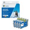 G&;G 503XL- 4 Compatible Ink Cartridges with Epson 503 503XL