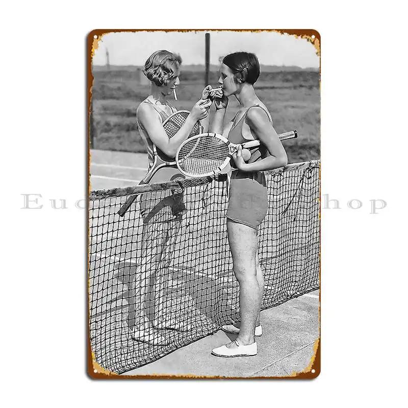 Tennis Players Metal Plaque Poster Printing Poster Cave PaintingWall Plaque Tin Sign Poster 20x30cm