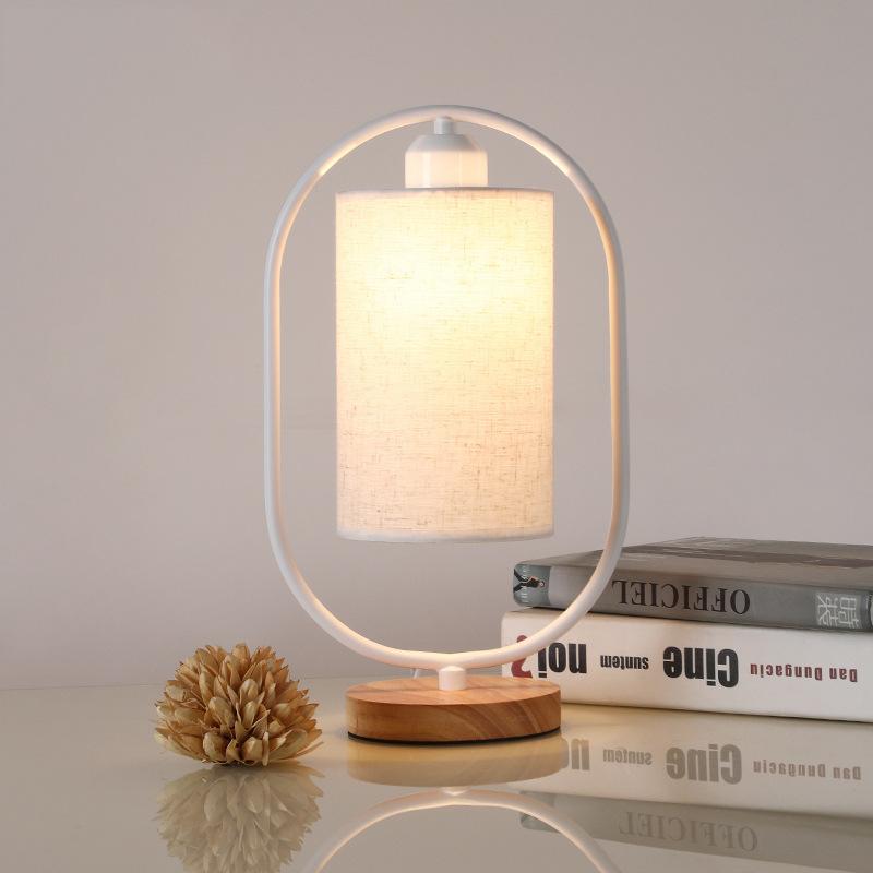 2022 Originele 1Pc E27 Nordic Eenvoudige Slaapkamer Nachtkastje Bureaulamp Thuis Houten Base Led Reading Night Light