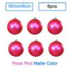 6 Stück/Los 6cm/2,4 Zoll Weihnachtsbaum Dekoration Farbe Hohlkugeln Schmuck Hängende Kugeln Für Haus Bar Party Dekoration