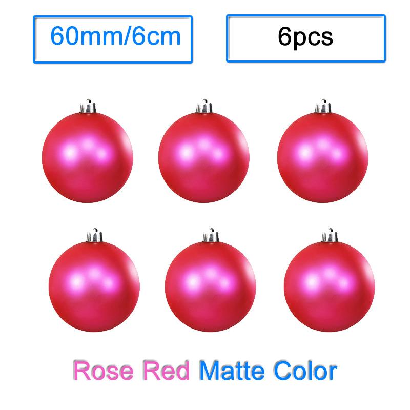 6 Stück/Los 6cm/2,4 Zoll Weihnachtsbaum Dekoration Farbe Hohlkugeln Schmuck Hängende Kugeln Für Haus Bar Party Dekoration