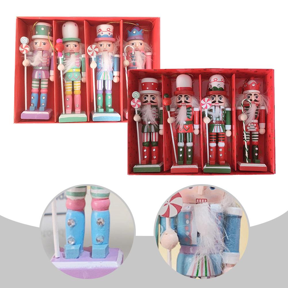 Beautifully Crafted 12CM Wooden Nutcracker Ornaments for Festive Use