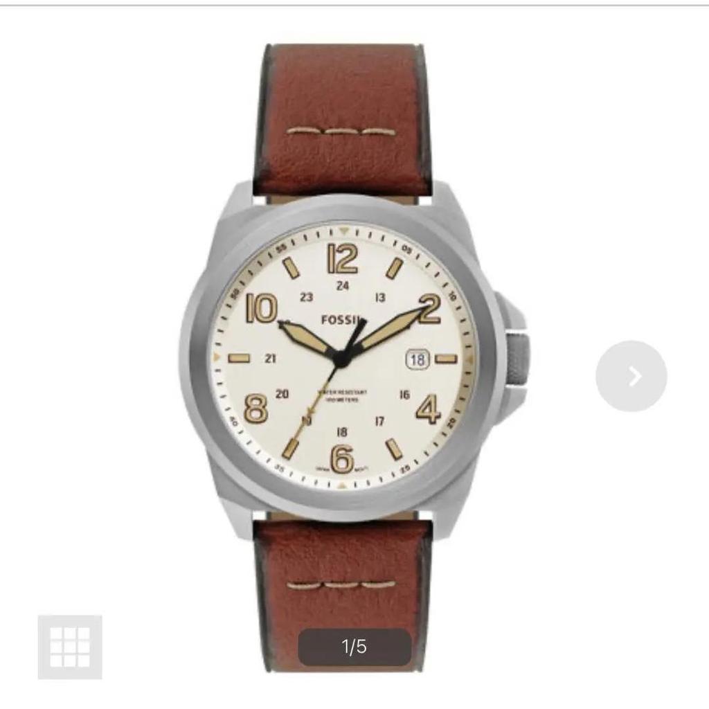 Used (Unused) FOSSIL Men's Watch FS5919 BRONSON Three-hand Date