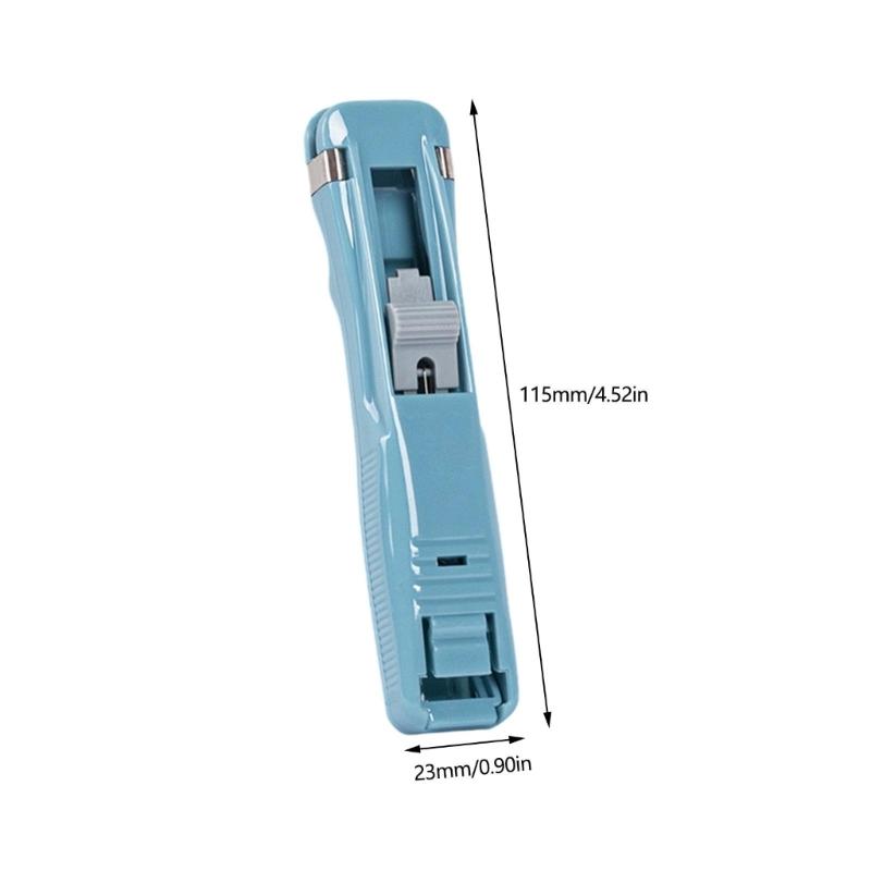 Manual Plastic Paper Clamp Dispenser with 8 Metal File Cllip Refills For Efficient Paper Archival Document Management