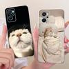 Für Realme 9i RMX3491 Niedliche Blume Schmetterling Katze Bemalte Hülle Für Realme9i 4G Weiches Silikon TPU Handyhüllen