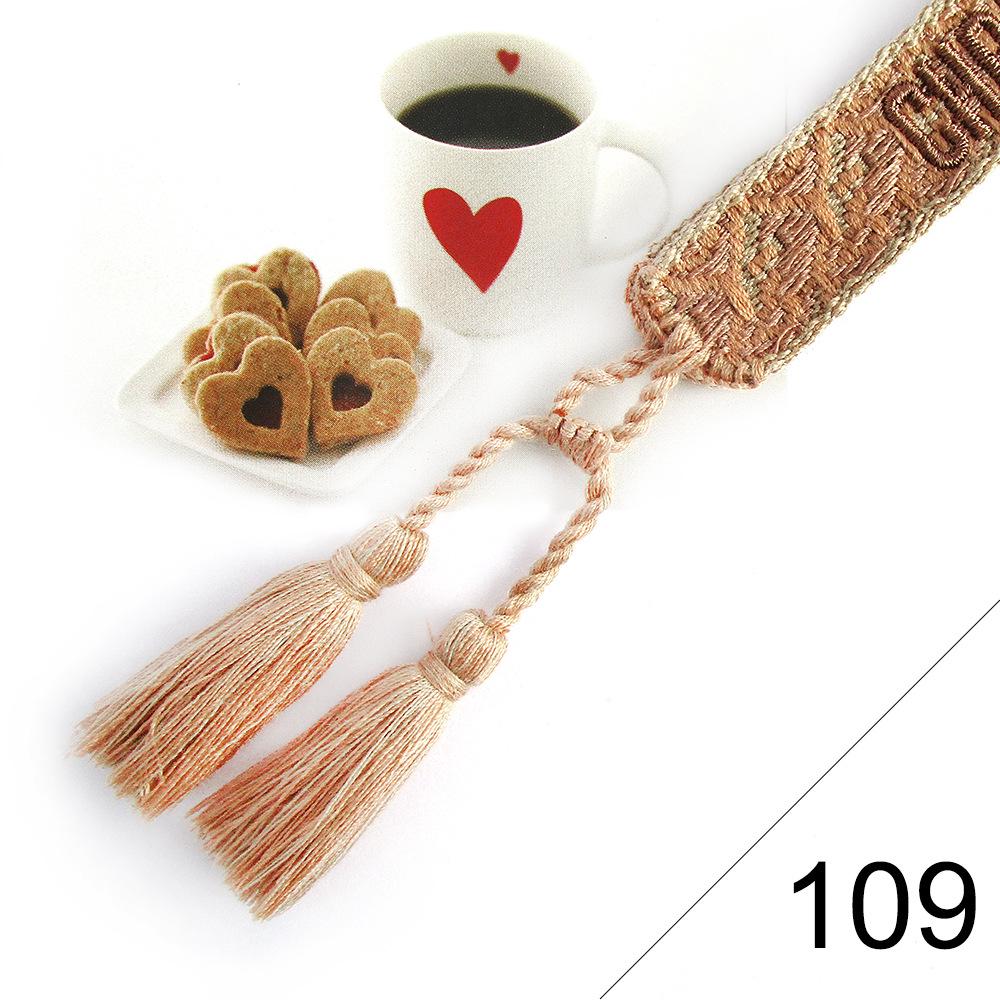 Custom Bohemian Embroidered Bracelet with Tassel and Woven Rope - Handmade Jewelry for Couples and Women