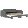 VidaXL Lit de jour avec lit gigogne gris foncé 100x200 cm tissu 3197640