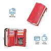 CONTACT'S Genuine Leather Fashion  Long Wallet Women Colorful Coin Pocket with Photo Slot Soft Female Purse Wallets