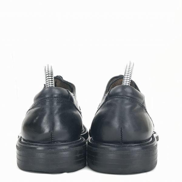 USA Vintage Florsheim Leather Straight Tip Shoes [25.5/Black] Business Dress Shoes(USED)