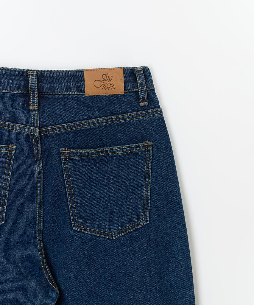 JBYRARA Pintuck Detail Straight Fit Denim Pants_Indigo