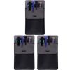HUIKKJP Chest Pocket Pen PU Set of for White Coats and Dress Pocket Prevents Ink Leaks and Staining Case, Leather, Black, 3, Shirts, Protector/Guard,