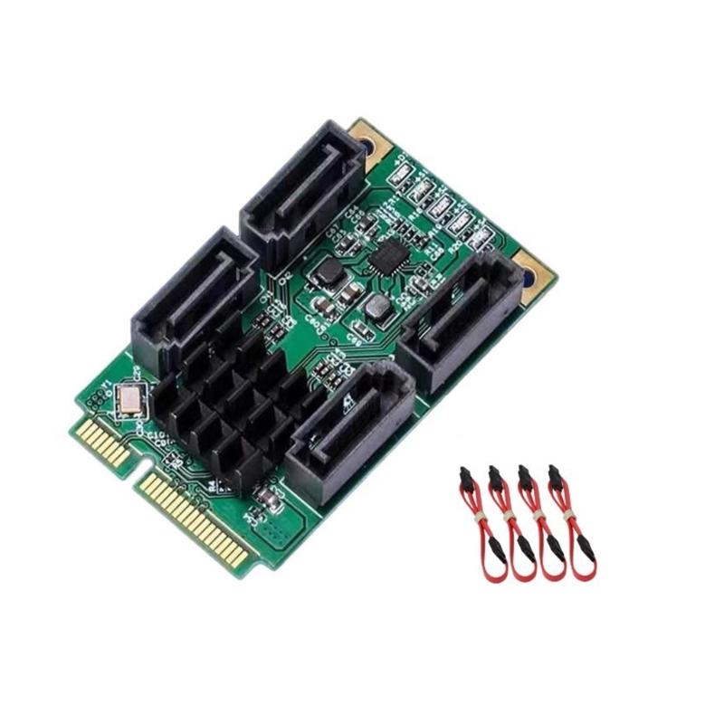 Mini-PCIe zu SATA3.0 Controller-Karte 4 unabhängige Ports AHCI-kompatibel für Laptop-Upgrades