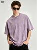Men's 100% Cotton Acid-Washed T-shirts Solid Custom Print Vintage Tee Washed Oversized T Shirt Tops Harajuku Streetwear Top