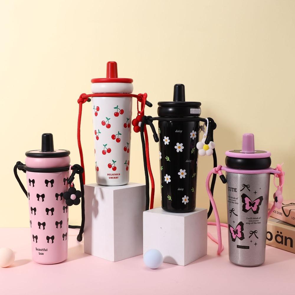 Large Capacity Straw Thermal Cup Leak-proof Car Water Cups Durable Coffee Mug Travel