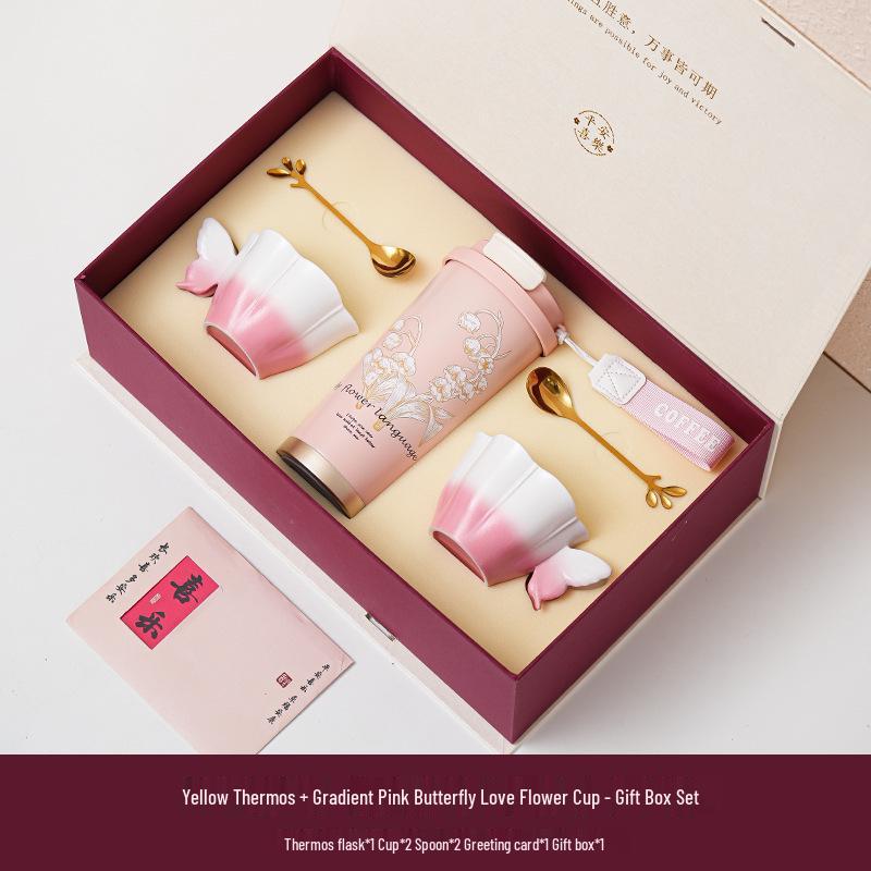 Best Friend Teacher's Day Mug & Orchid Bell Set - Perfect Valentine's & Birthday Gift