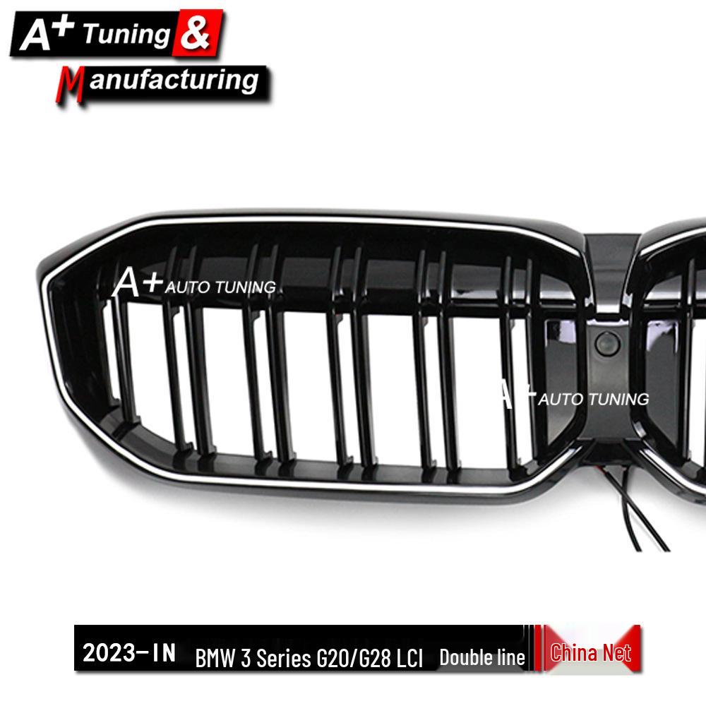 BMW 3 Series G20/G28 2023-IN Dual-Line Front Grille with LED Tri-Color Lights