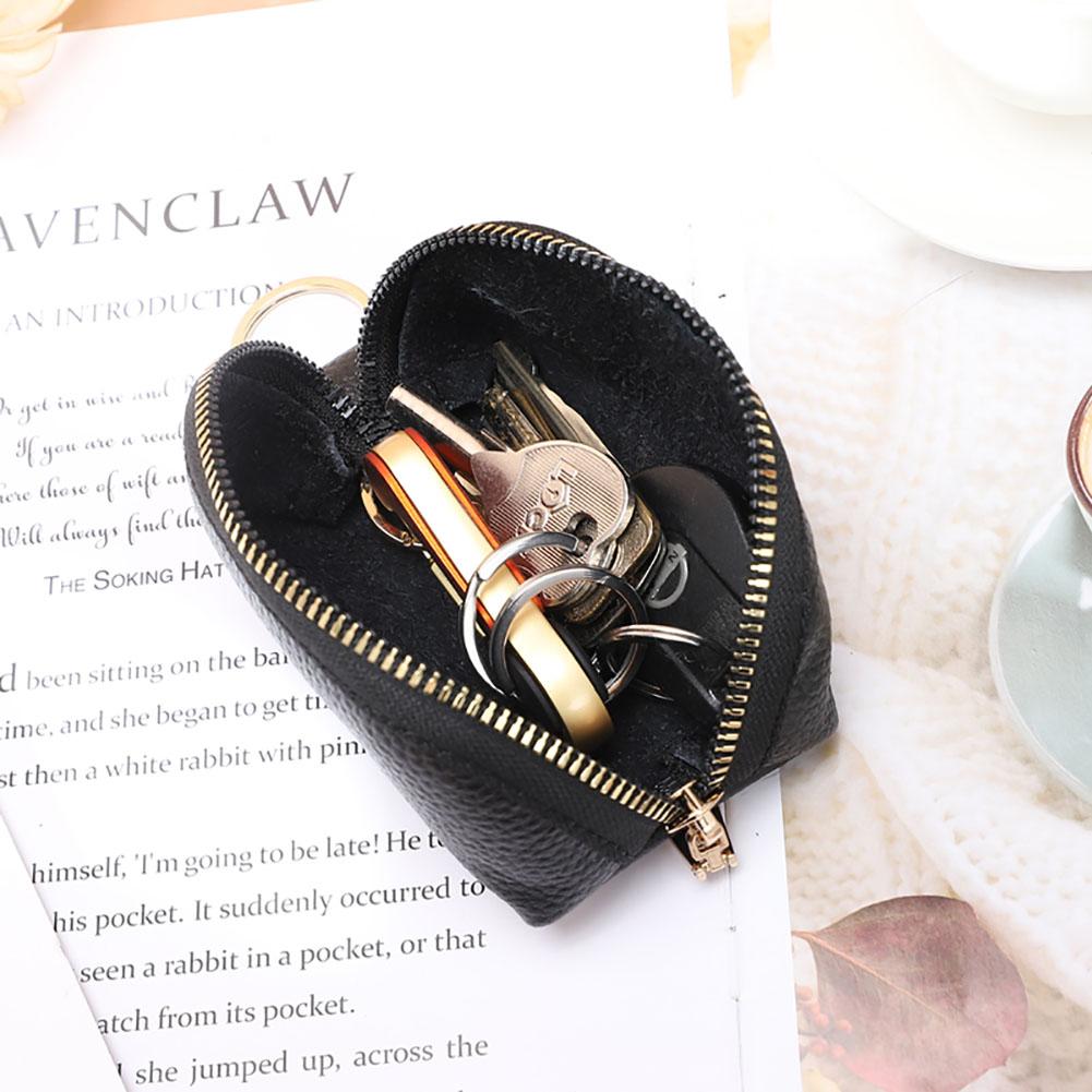 Vintage Women Coin Purse Leather Mini Zipper Litchi Pattern Design Women Solid Color Clutch Bag Card Holder Accessories