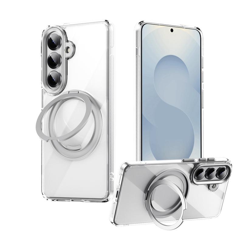 KEYSION N52 Magnetic 360° Ring Stand Case for MagSafe for Samsung Galaxy S26 Ultra 5G S26+ Matte Transparent Shockproof Phone Cover