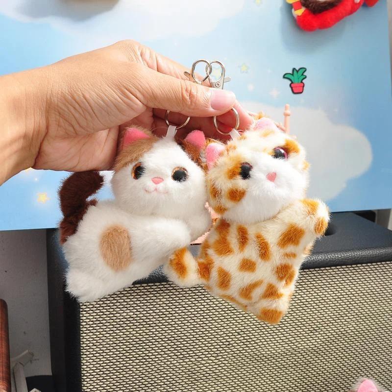 Cartoon Cat Plush Pendant Decoration Stuffed Doll Keychain Cute Bag Charm Doll Plush Boys & Girls Birthday Gift