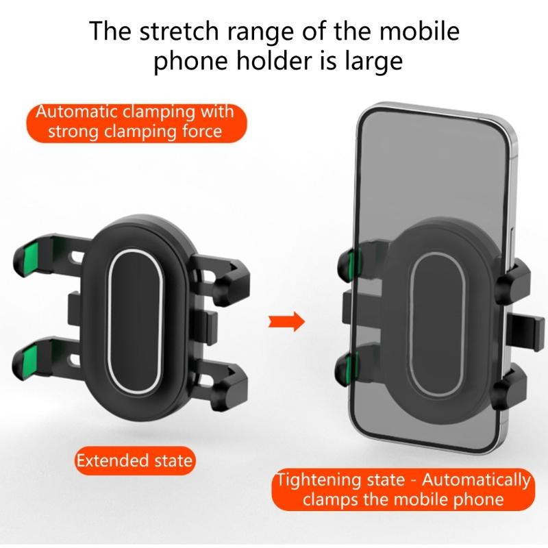 Universal Vehicle Phone Holder With 17mm Ball Head Base Heat Resistant ABS Construction For Secure Positioning