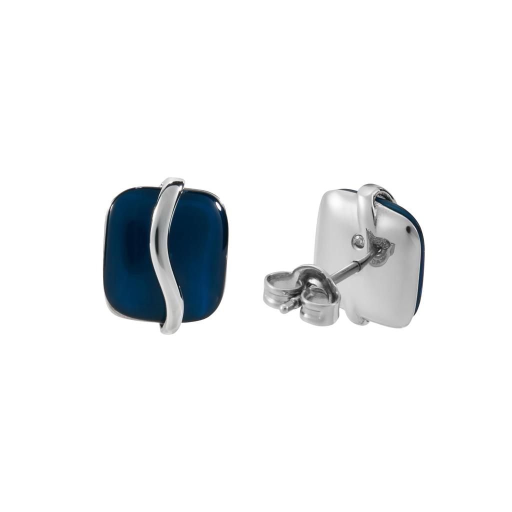 Skagen Women's SOFIE SEA GLASS Blue Organic Shape Stud Earrings SKJ1810040