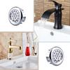 1pcs Dresser Sink Overflow Cover Ceramic Bathroom Container Kitchen Basin Decorative Round Insert Hole Silver ABS Plastic 30MM