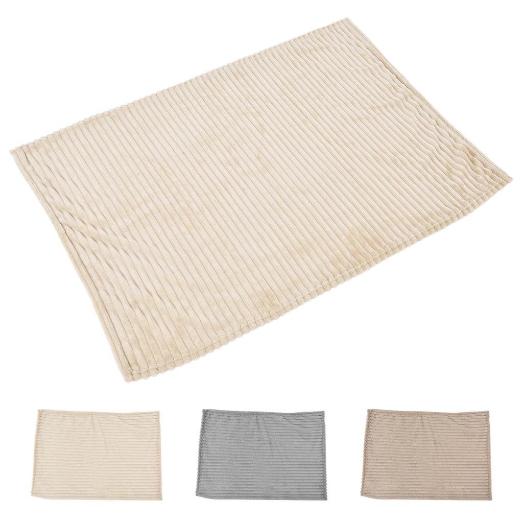 Flannel Throw Blanket Plush Fluffy Light Breathable Fine Workmanship Stylish Simple Soft Blanket