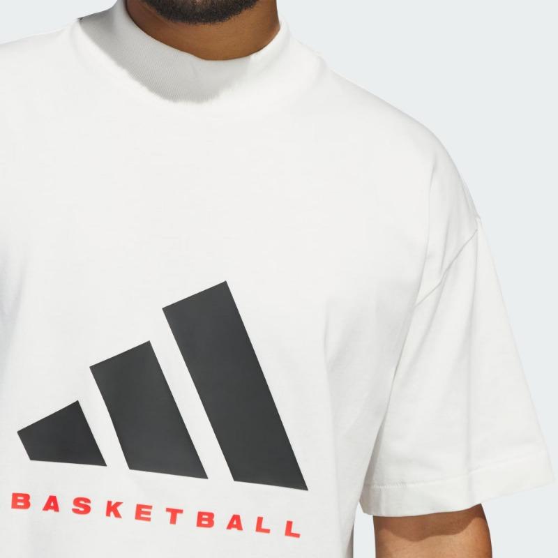 adidas Basketball FW24 The 2025 Collection Chapter 01 Casual Comfortable Short Sleeve T-Shirt Unisex Tops White Black Red JE3762