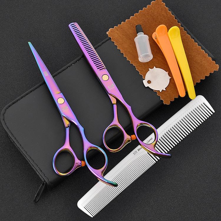 

Набор парикмахерских ножниц Fire Craftsman Ножницы с прямым лезвием для плоского среза Ножницы для челки Профессиональные ножницы для стрижки Зубчатые ножницы Ножницы для филировки Инструменты для удаления секущихся кончиков Straight & Stainless Steel