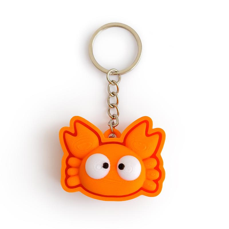 3D Printed Turtle Clicker Keychain Toy Cute Animal Stress Relief Fidget Calming Gift for Travel Office