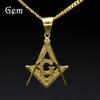 Gu Meng Hip-hop Stainless Steel Gold Pendant Fashion Punk Trendy Brand Men's Necklace One Piece Hair