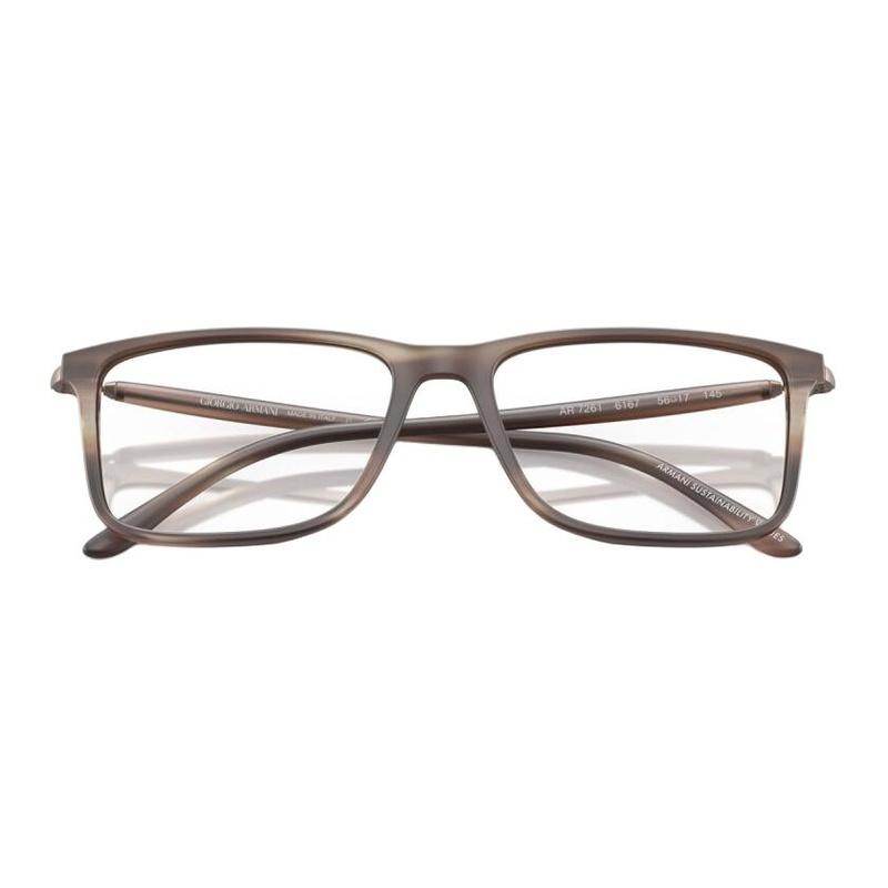Armani Temple brand logo acetate rectangular optical glasses unisex couple model brown