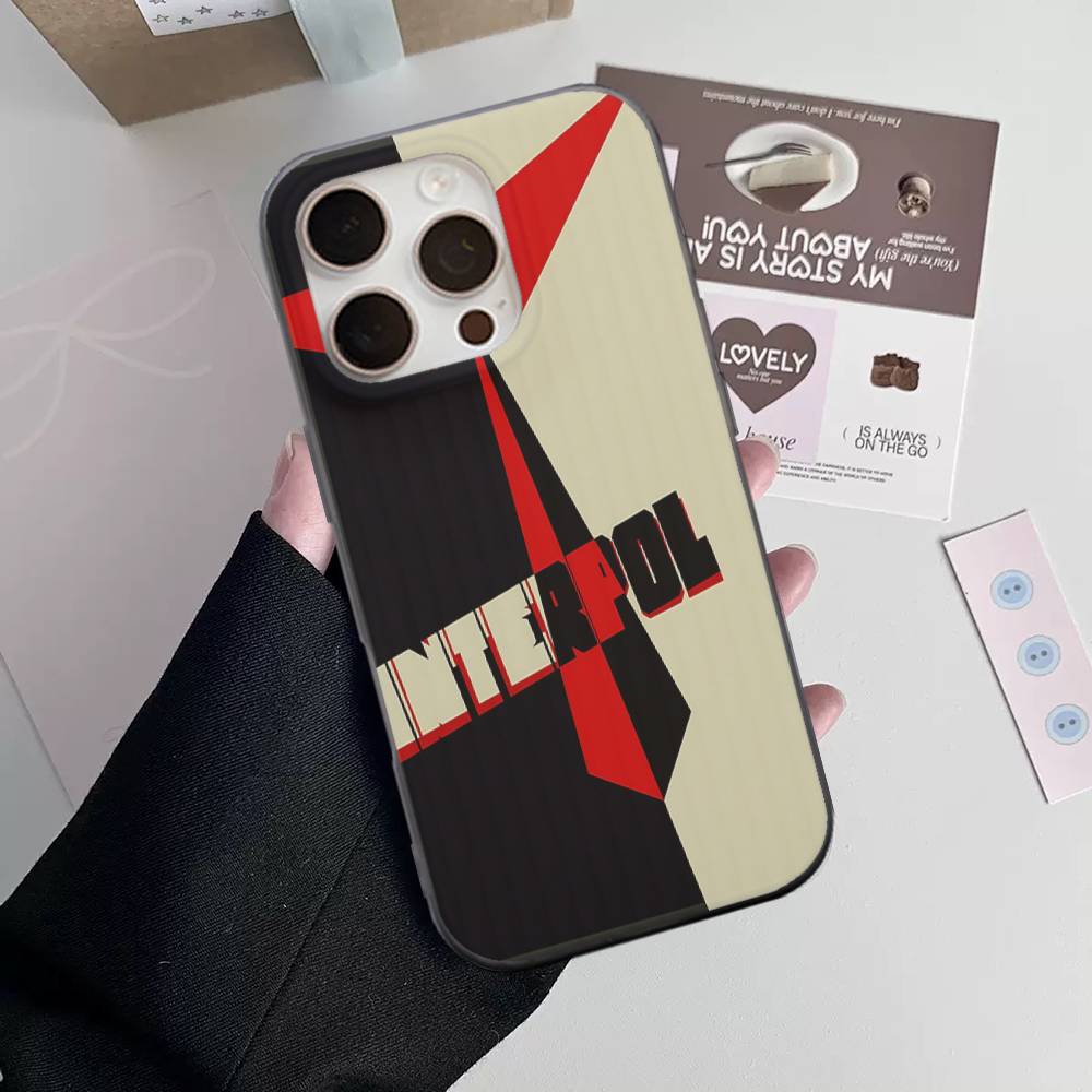 

I-Interpol Phone Case for iPhone 17 16 15 14 13 12 11 Corrugated Frosted Soft Cover Anti-Slip iPhone 16pro max